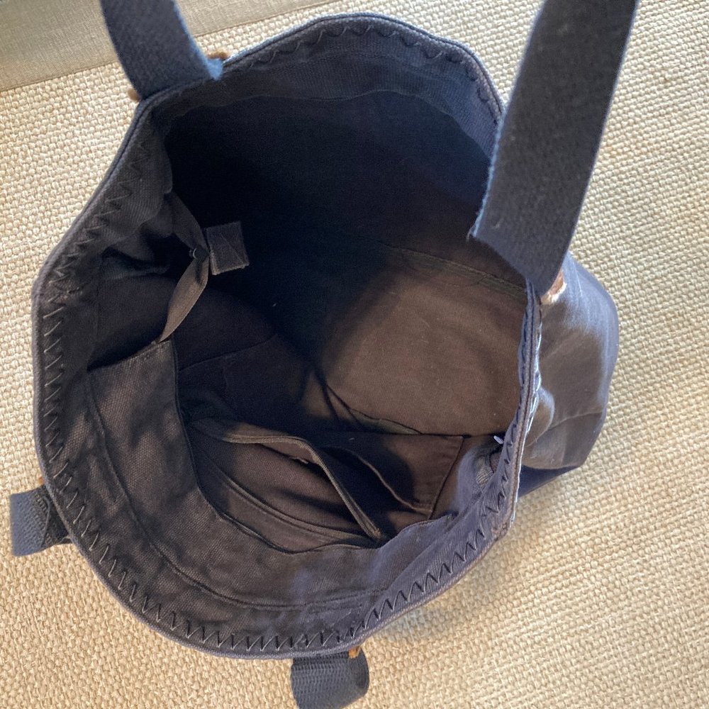 Thirty One "Follow Your Own Path" Gray Canvas Tote - image 6